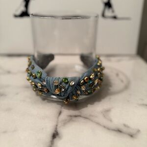 Lele Sadoughi Denim Candy Jeweled Headband